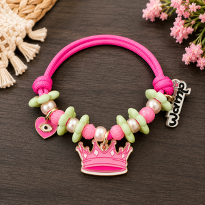 pink crown necklace for cats