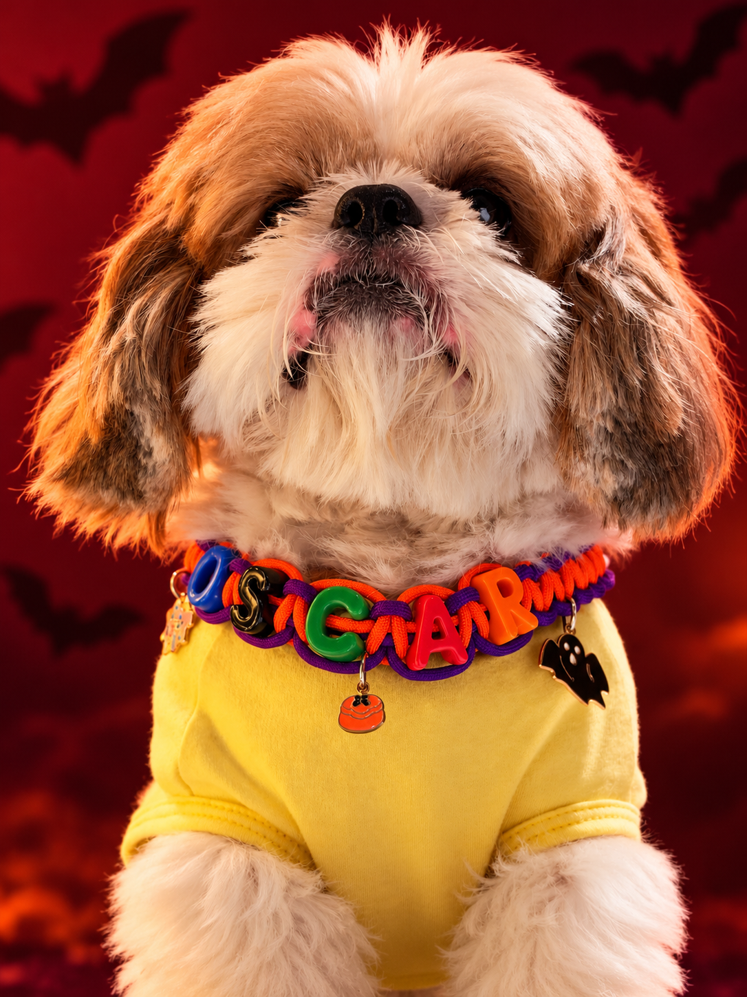 Spooky Name Necklace | Halloween Dog Necklace
