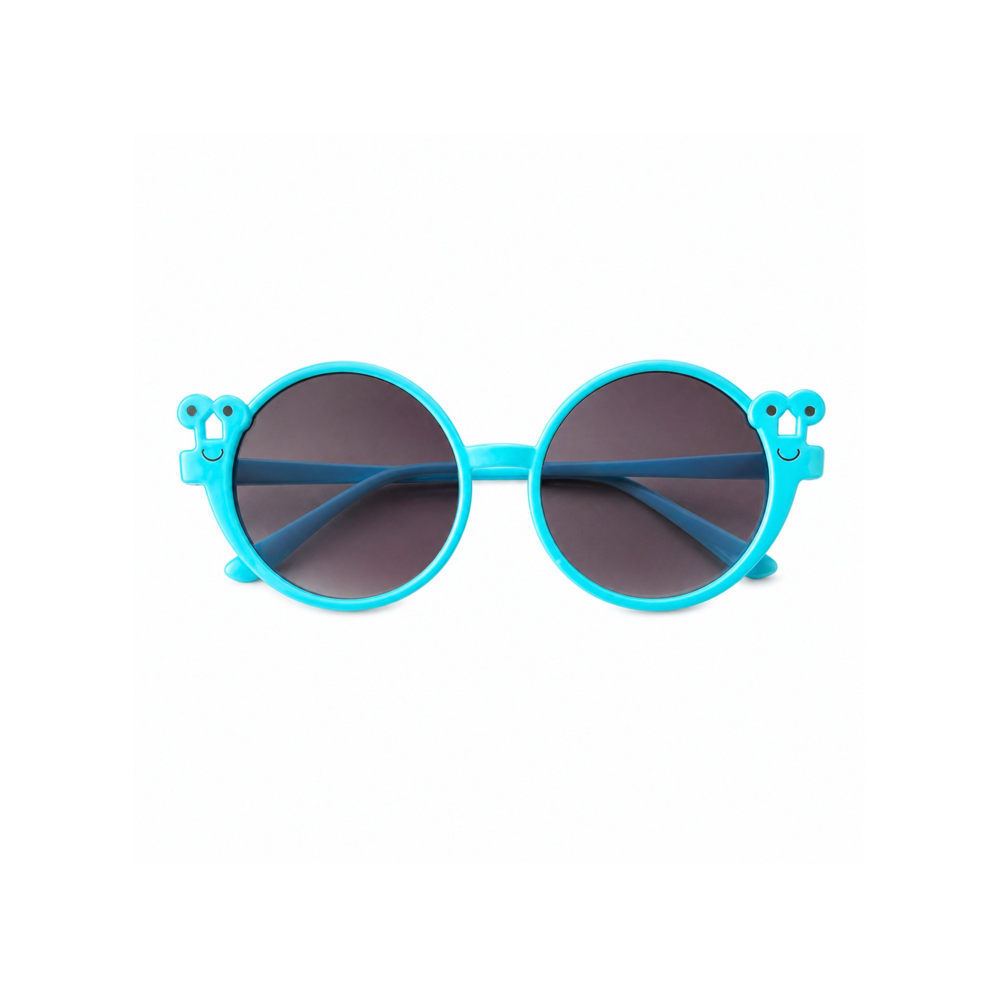 Cute Smiley Face Pet Dog Sunglasses – Blue Round UV Protection Shades