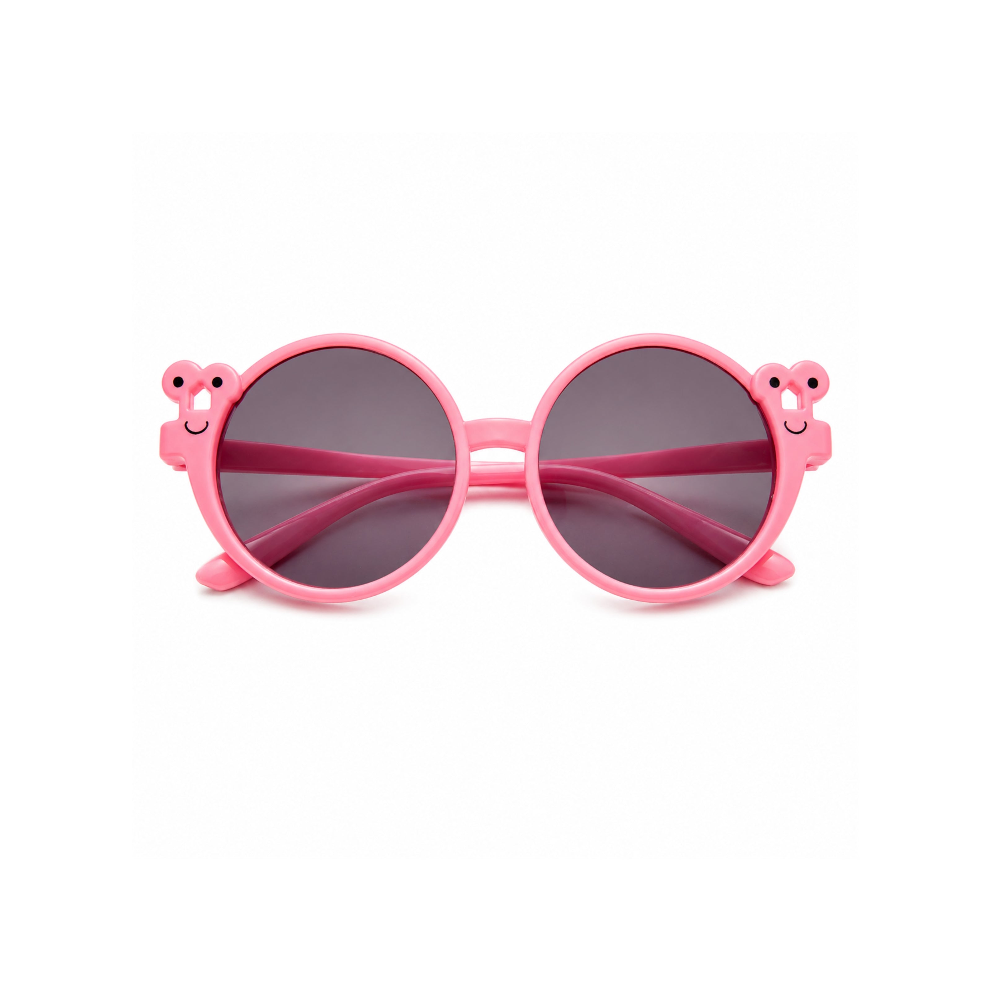 Cute Smiley Face Pet Dog Sunglasses – Pink Round UV Protection Shades