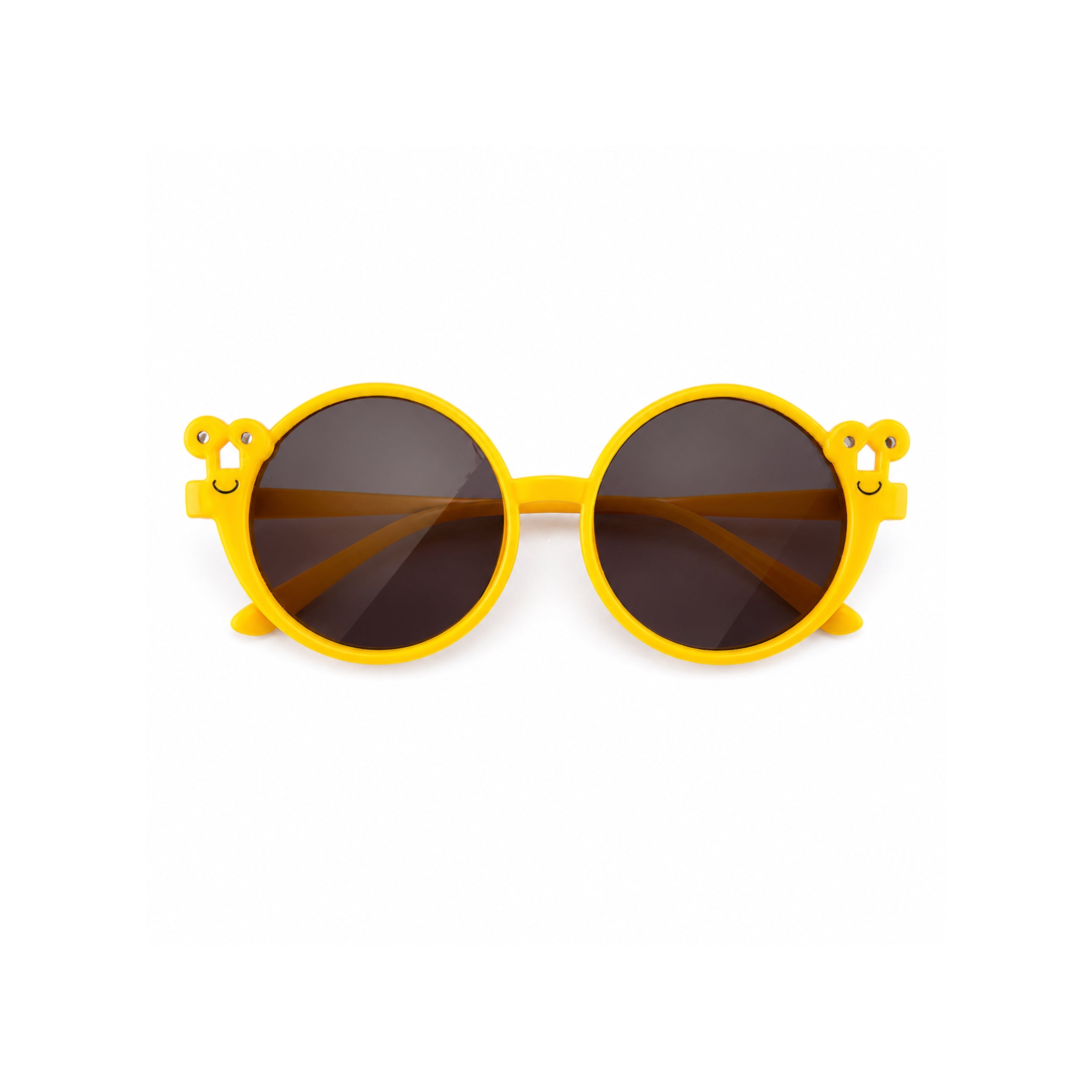 Cute Smiley Face Pet Dog Sunglasses – Yellow Round UV Protection Shades