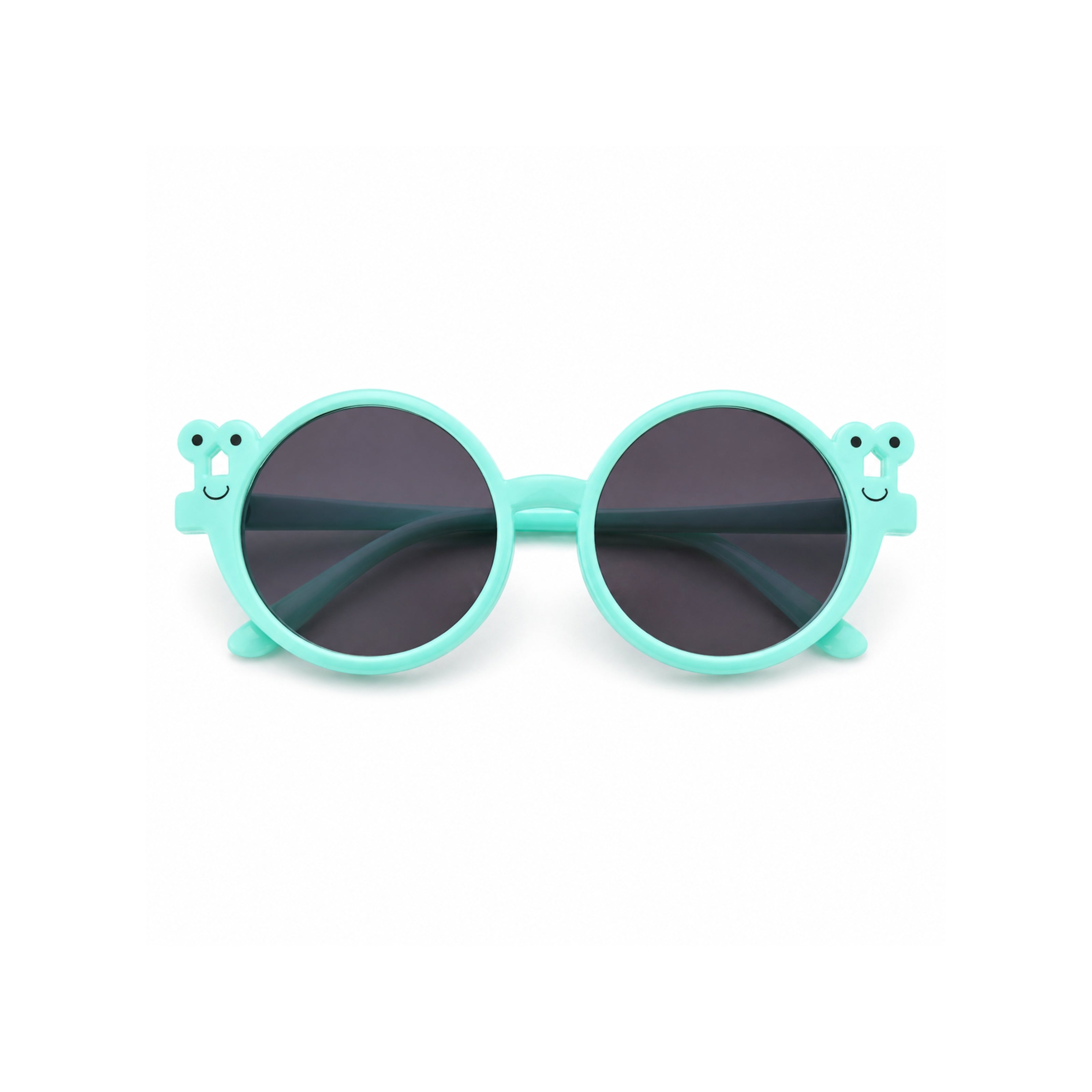 Cute Smiley Face Pet Dog Sunglasses – Turquoise Round UV Protection Shades