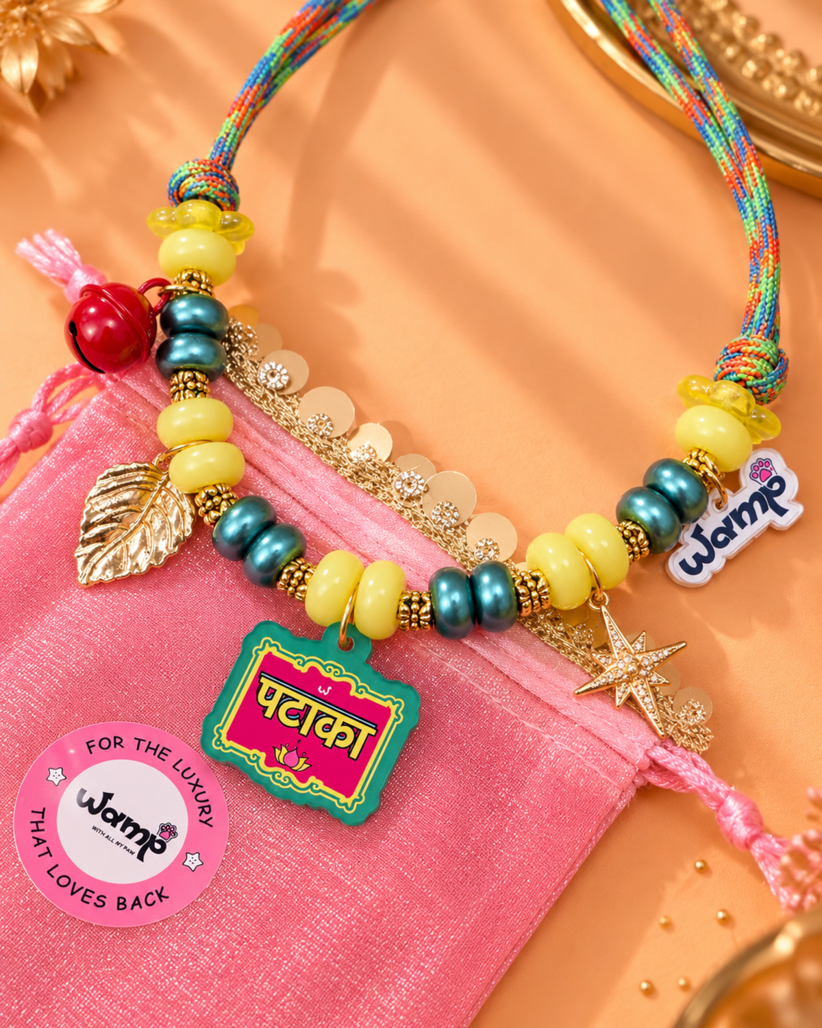 Pataka Diwali Pet Charm Necklace | Pawtaka Festive Edit