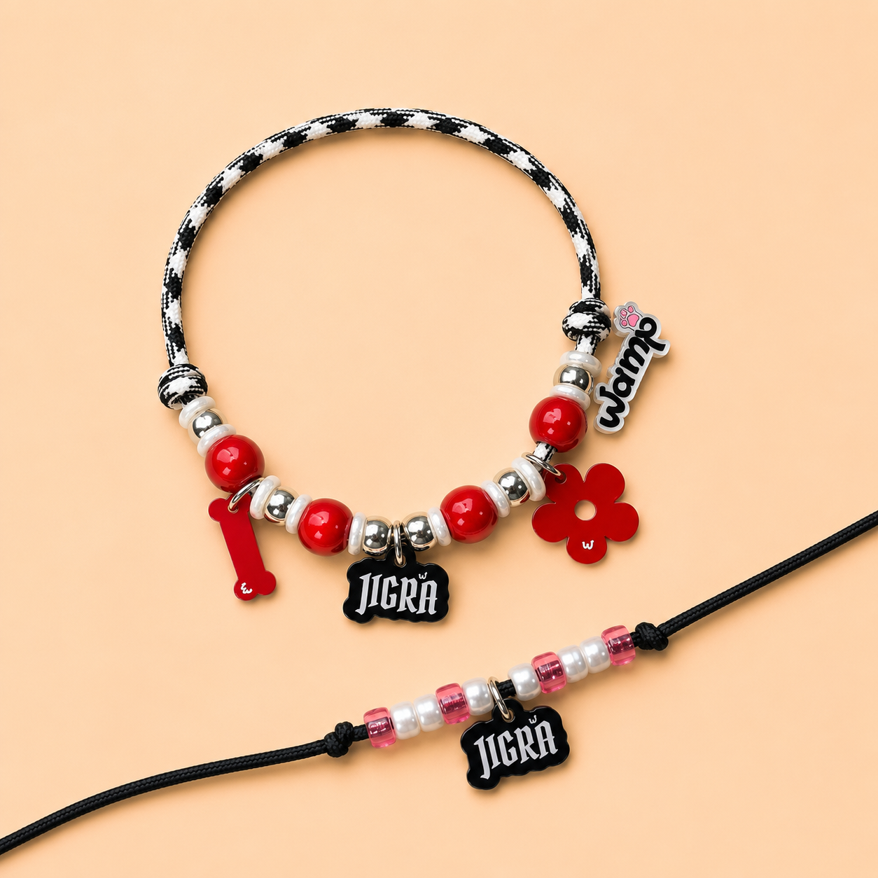Jigra Paw & Bro Combo | Pet Neck Rakhi + Kids Rakhi Set