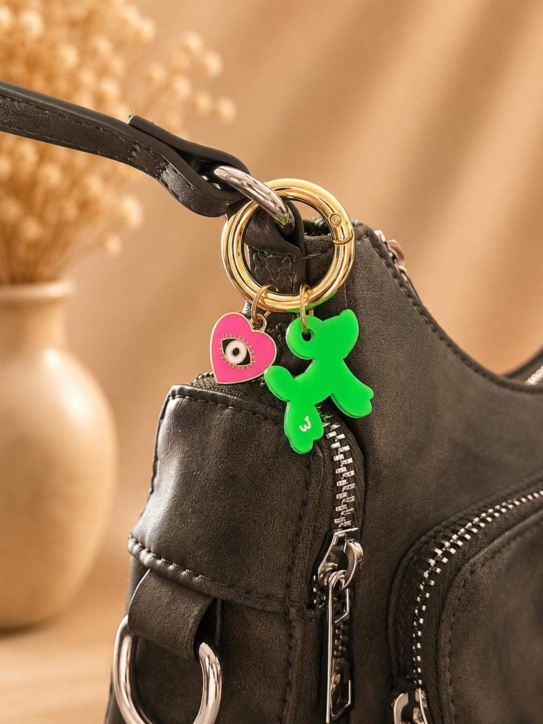 Pookie Bhai Pet Neck Rakhi + Matching Keychain Tag | Behen Special Rakhi Combo