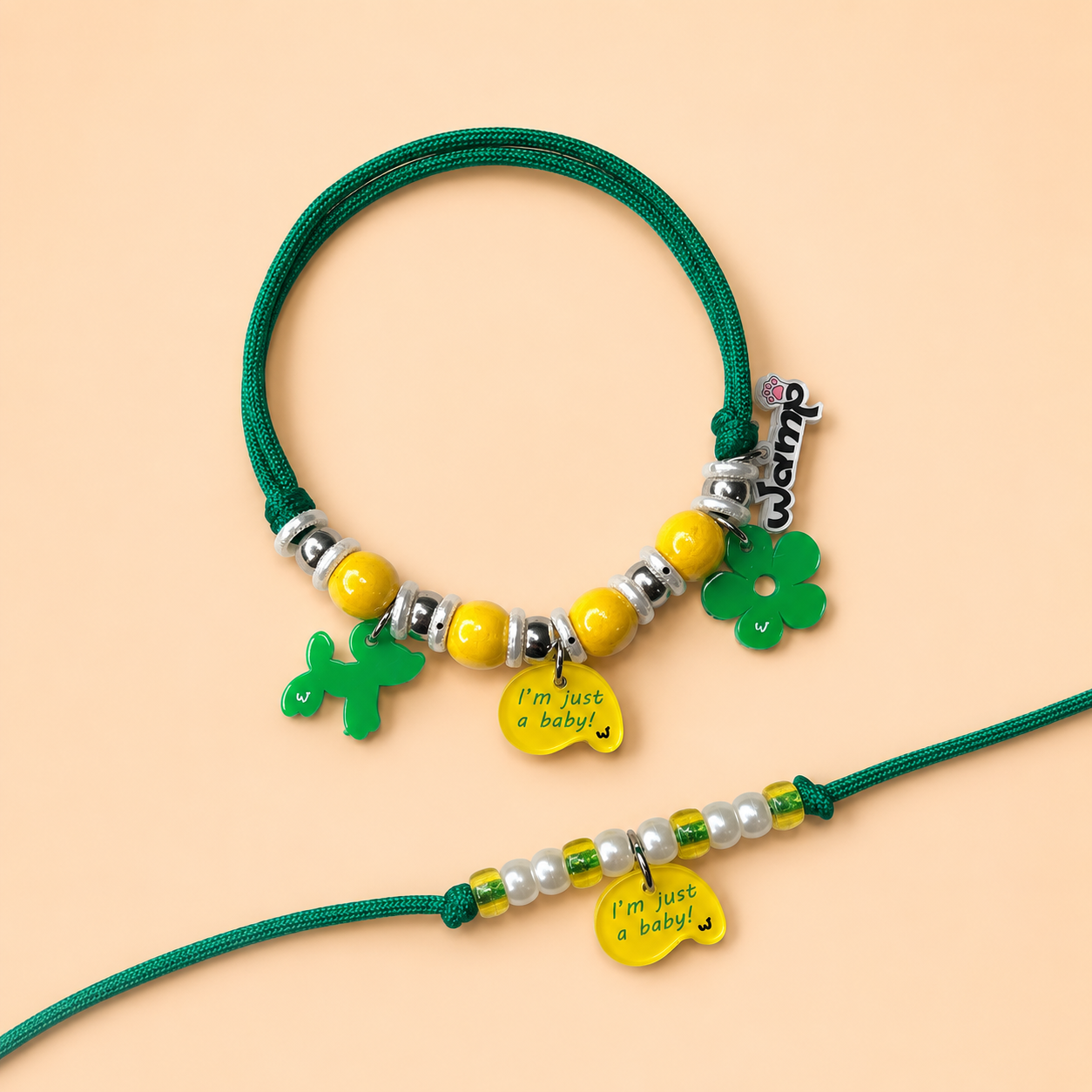 I'm Just A Baby Pet Neck Rakhi + Matching Keychain Tag | Behen Special Rakhi Combo