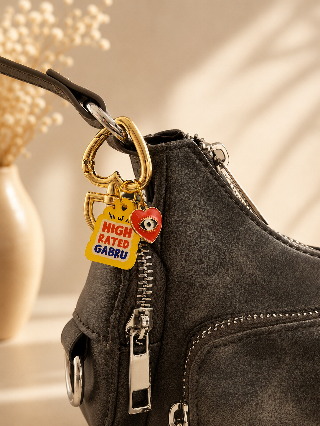 High Rated Gabru Pet Neck Rakhi + Matching Keychain Tag | Behen Special Rakhi Combo