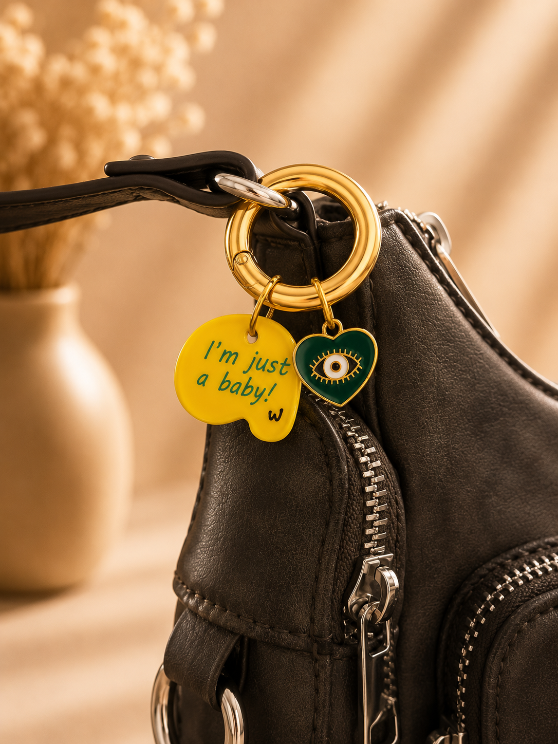 I'm Just A Baby Pet Neck Rakhi + Matching Keychain Tag | Behen Special Rakhi Combo