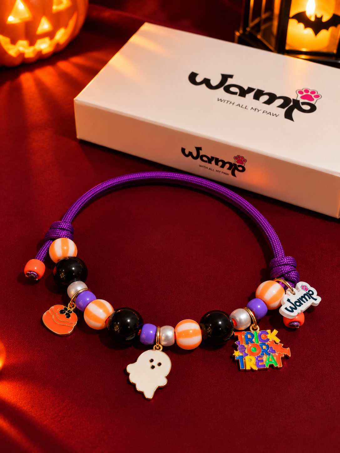 Witchy Whiskers Halloween Necklace | Halloween Dog Necklace