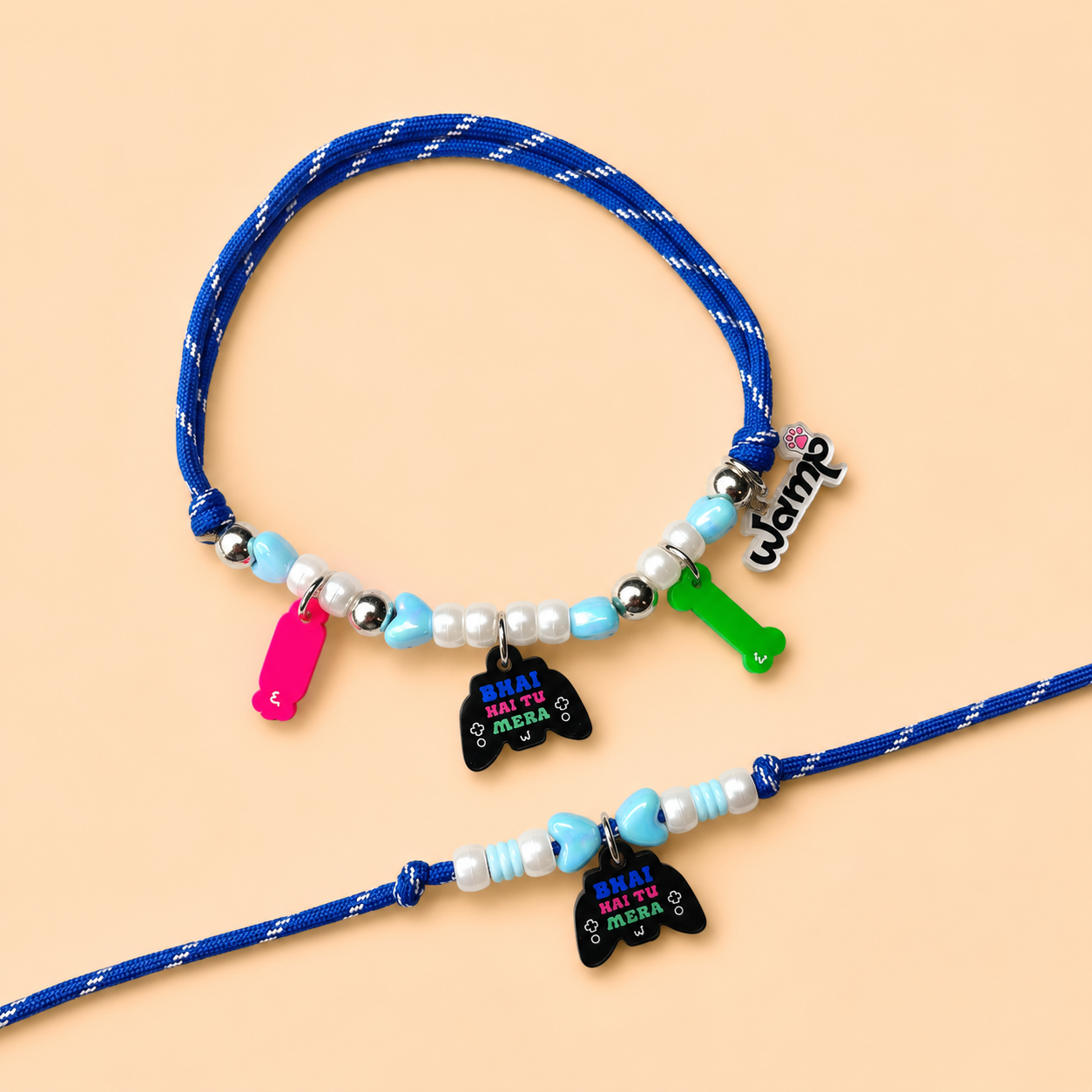 Bhai Hai Tu Mera Paw & Bro Combo | Pet Neck Rakhi + Kids Rakhi Set
