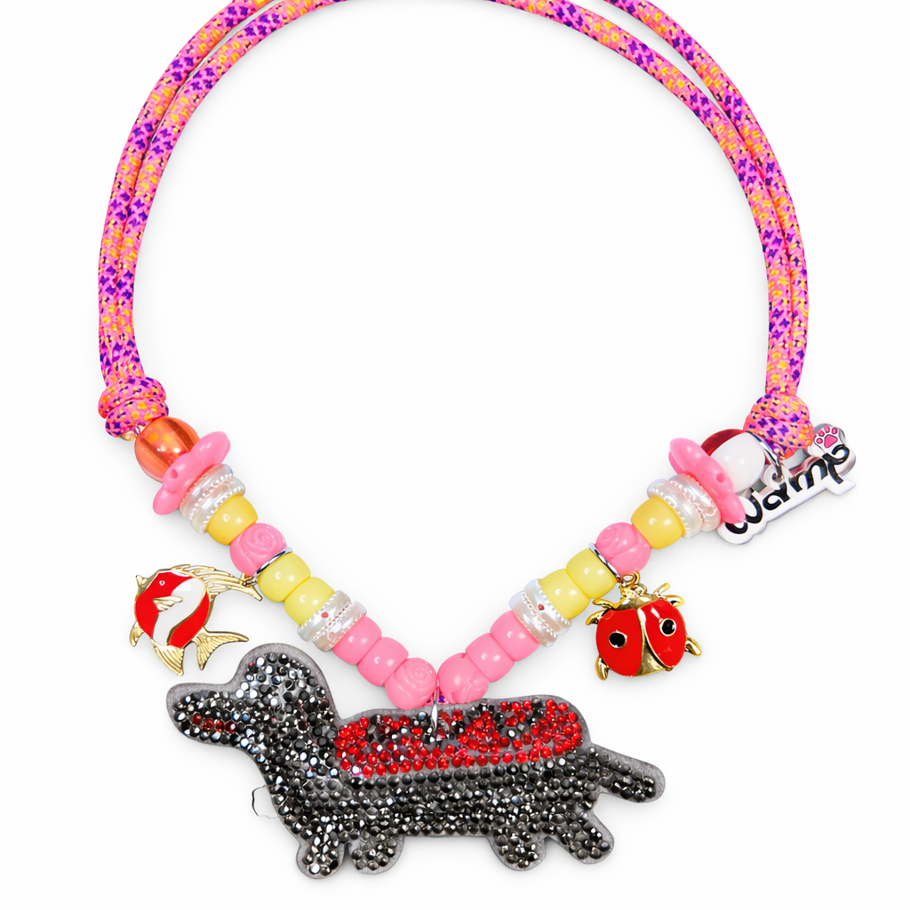 Dachshund Glitter Necklace with Charms