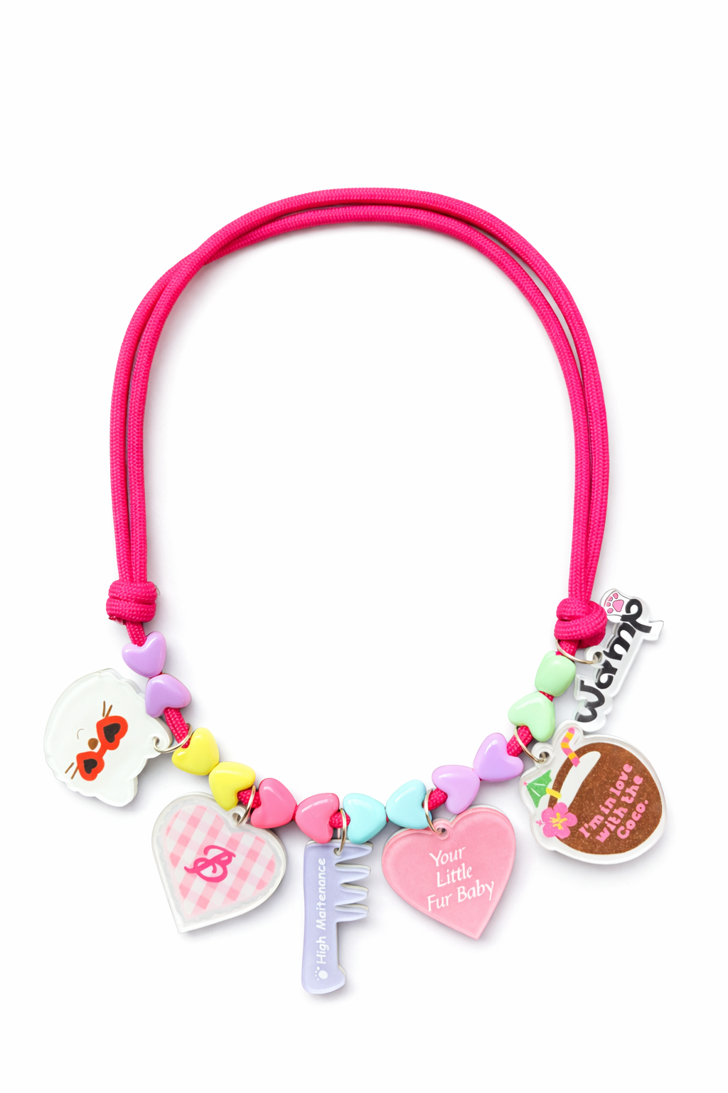 Candy Hearts Charm Necklace