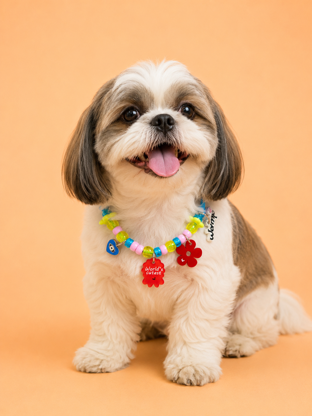 World's Cutest Orange Pet Neck Rakhi | Premium Pet Dog Rakhi Necklace