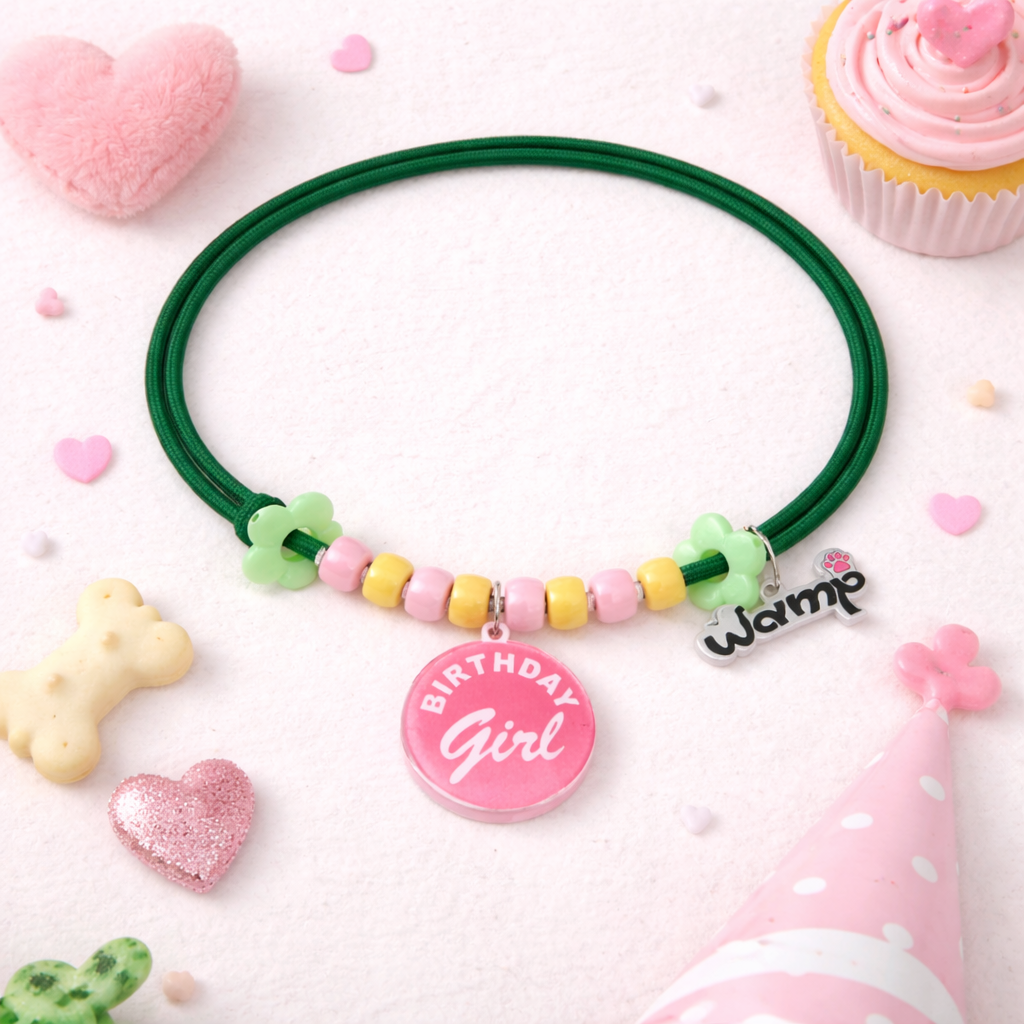 Pastel Birthday Girl Charm Necklace