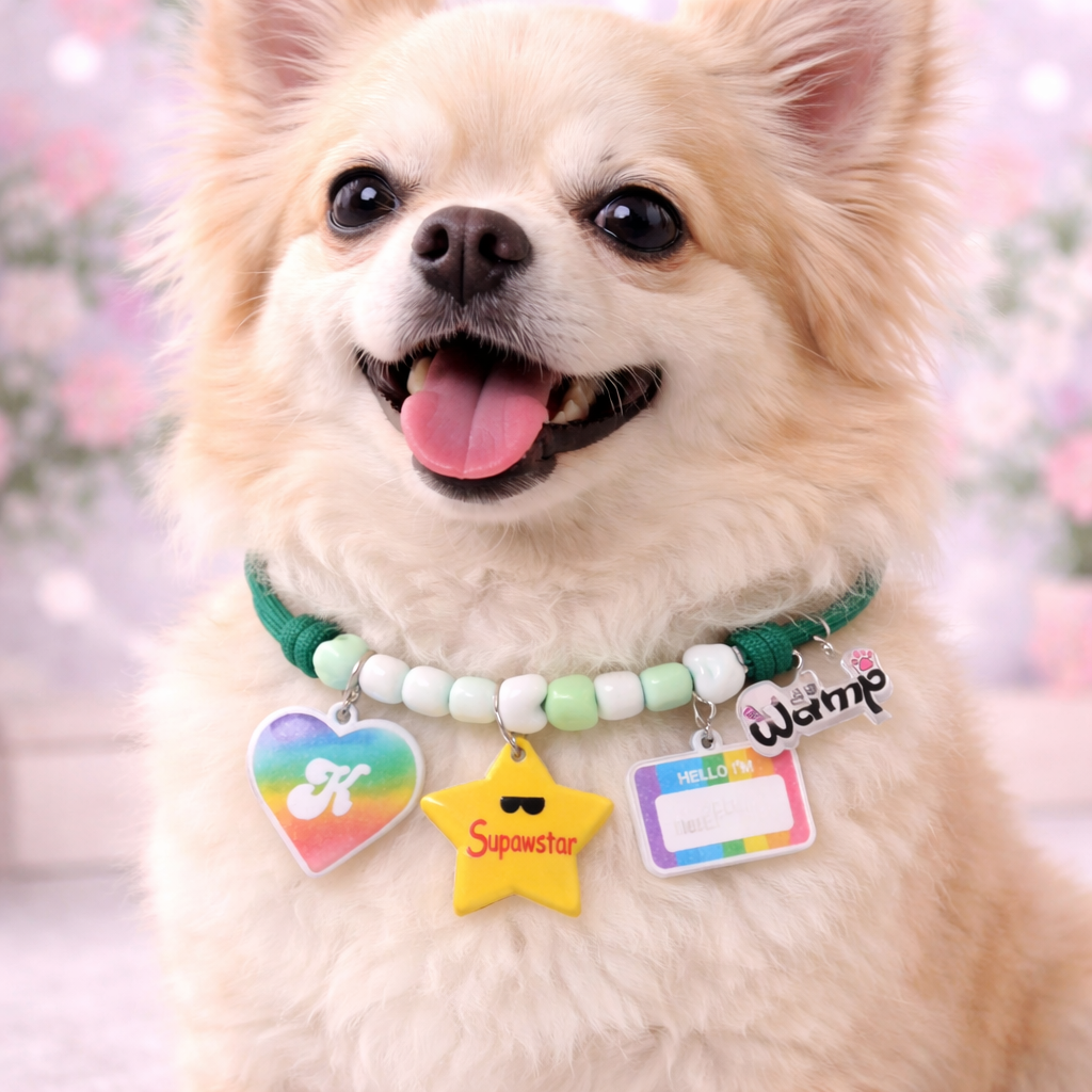 Supawstar Rainbow Personalised Multi-Charm Necklace