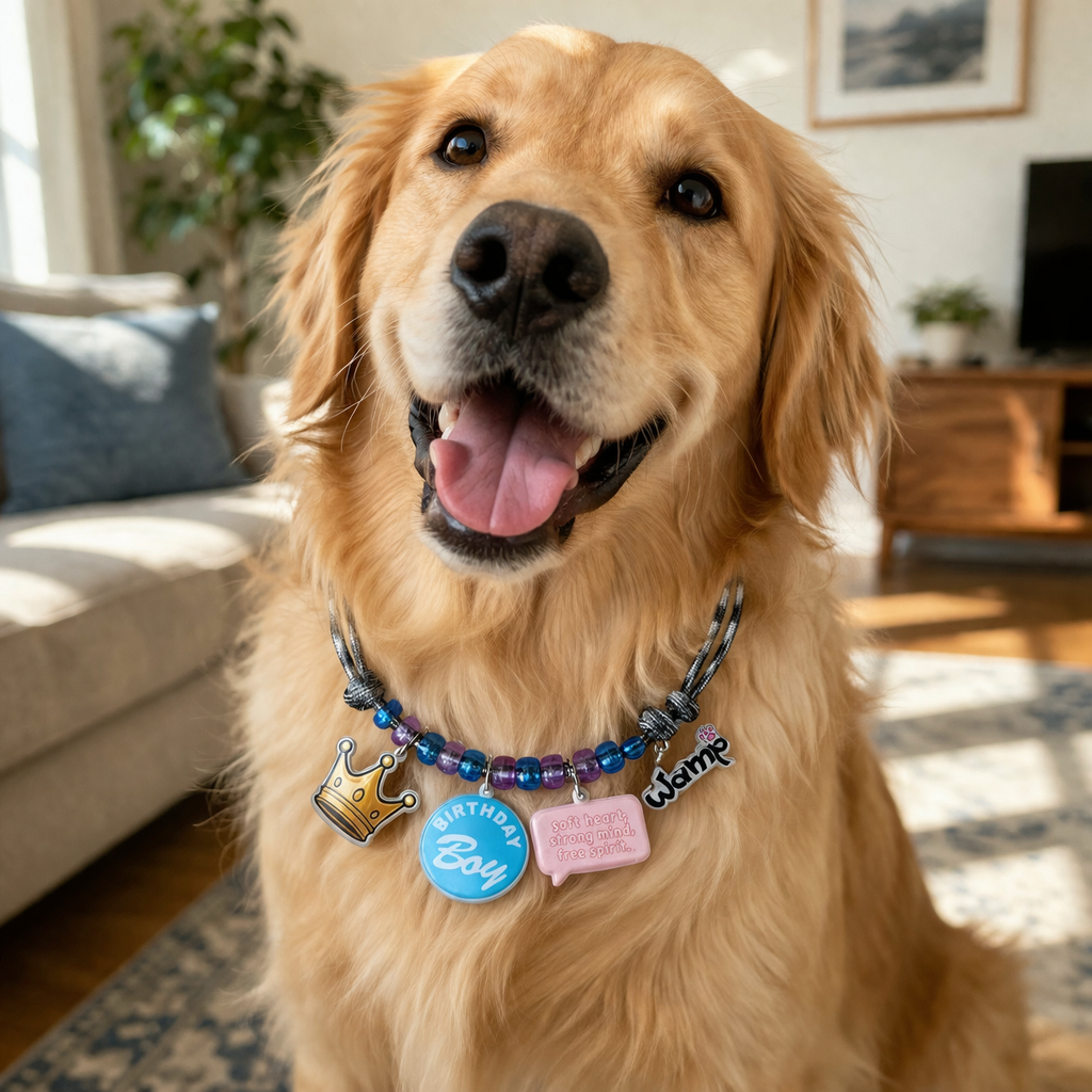 Birthday Boy King Multi-Charm Necklace