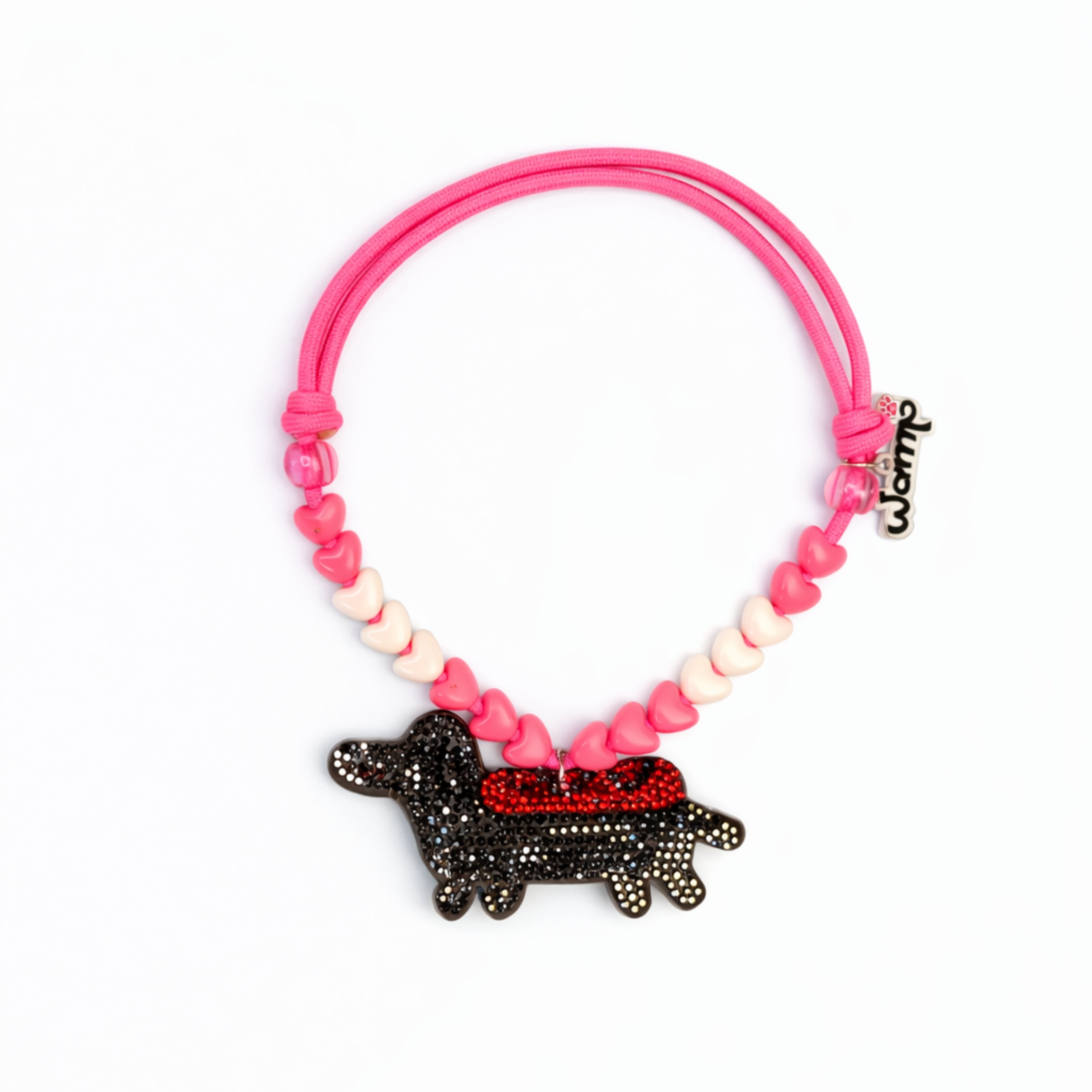Cute Dachshund Dog Glitter Necklace