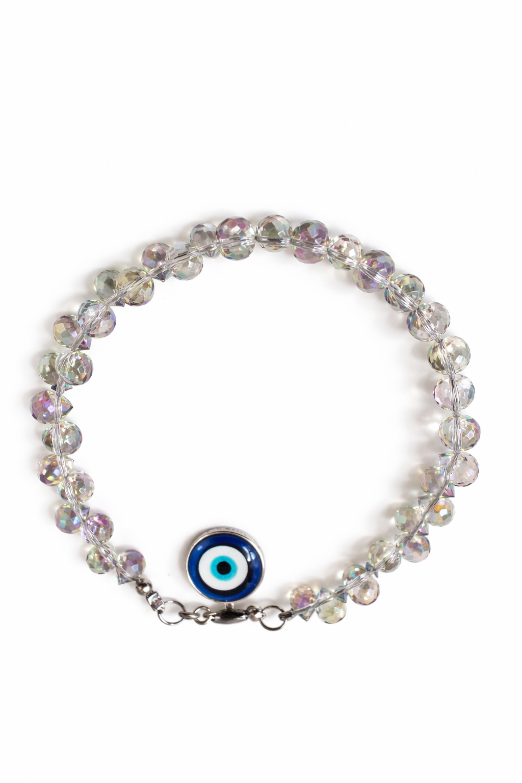 Evil Eye Crystal Cat Necklace