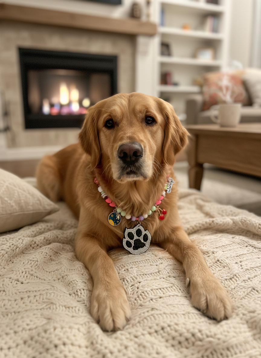 WAMP Glitter Dog Necklace