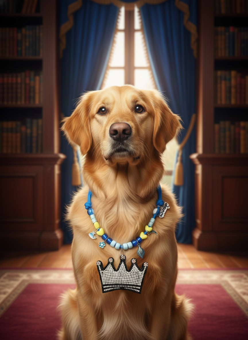 WAMP Glitter Dog Necklace