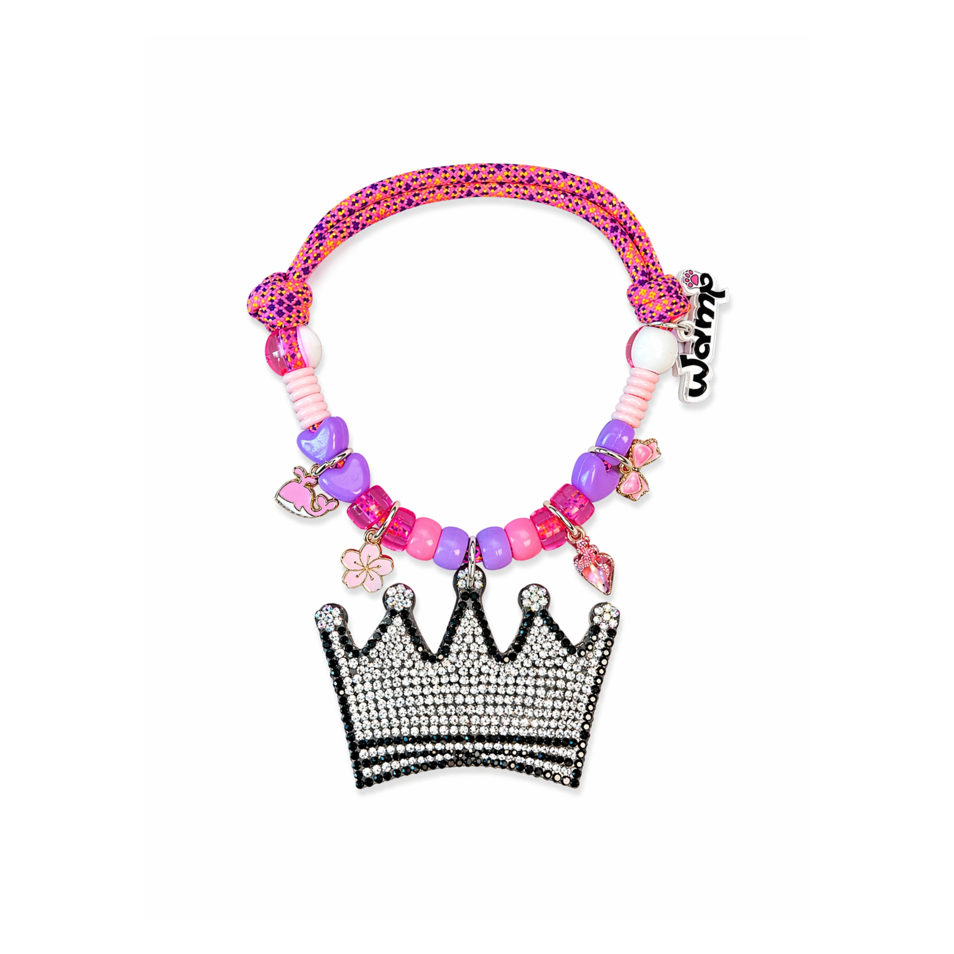Glitter Crown Dog Necklace