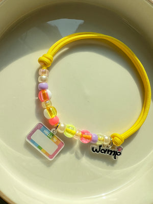 Personalised Hello ID Name Charm Necklace