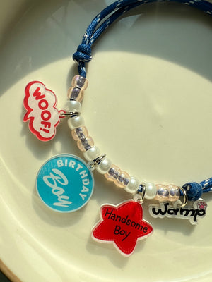 Handsome Boy Birthday Charm Necklace