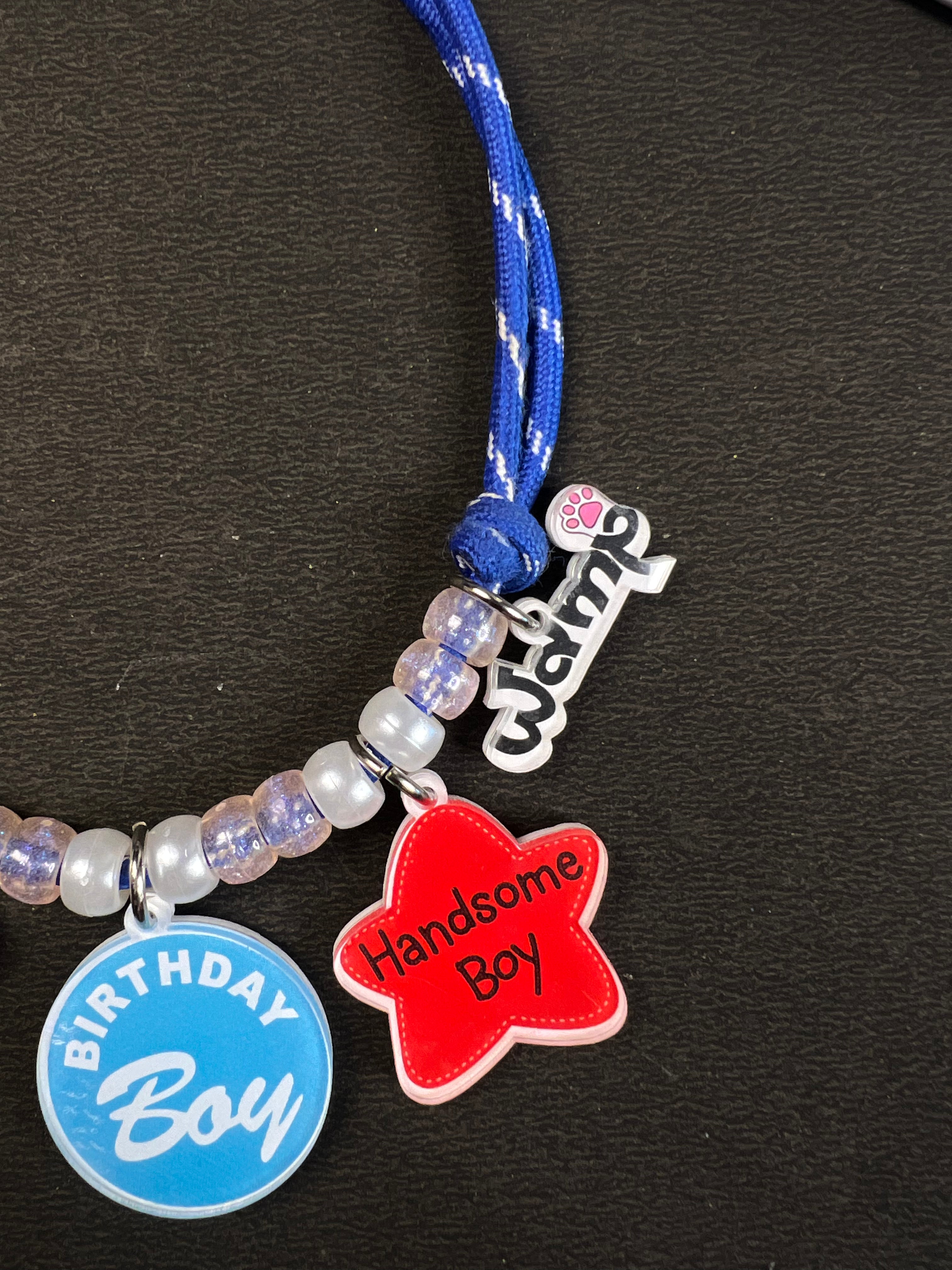 Handsome Boy Birthday Charm Necklace