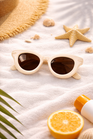 Ivory White Dog Sunglasses – Elegant UV Protection Shades