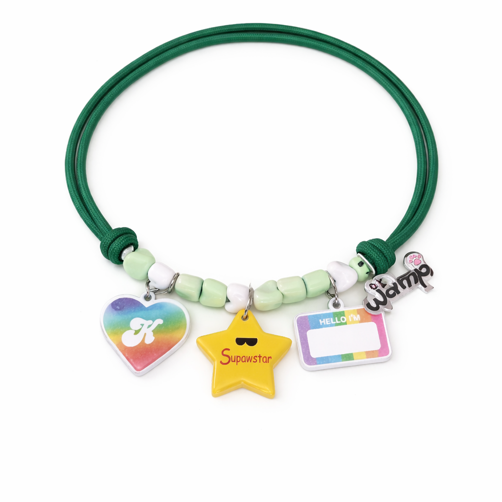 Supawstar Rainbow Personalised Multi-Charm Necklace