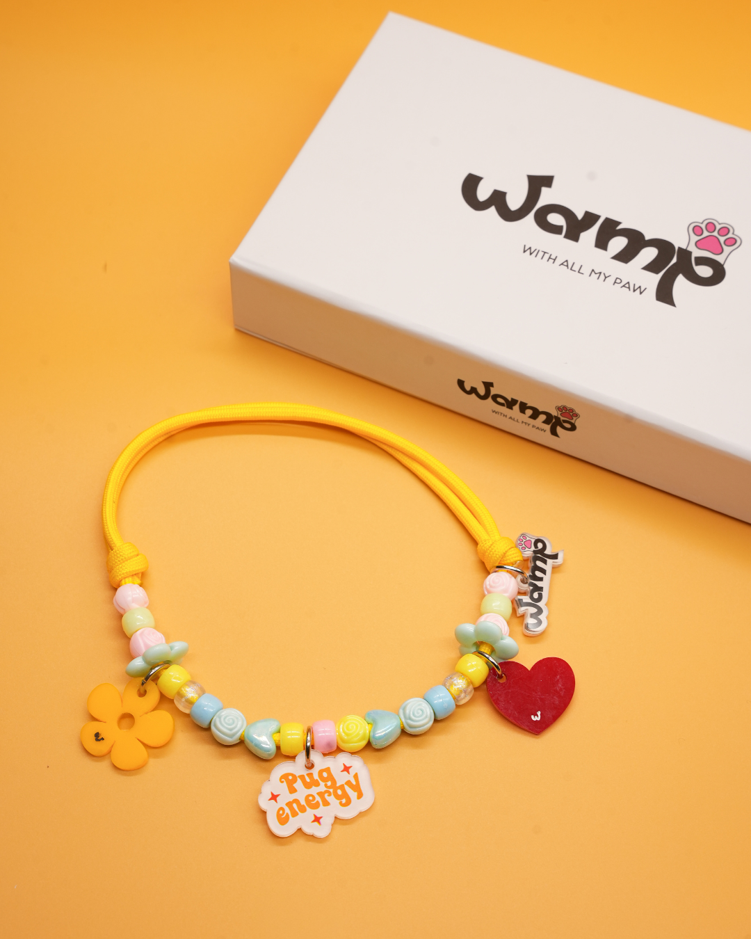 Pug Energy Pet Neck Rakhi | Personalized Pet Dog Rakhi Necklace