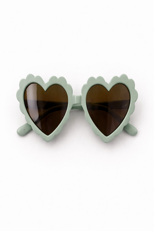 Mint Green Heart-Shaped Dog Sunglasses – Cute UV Protection Shades