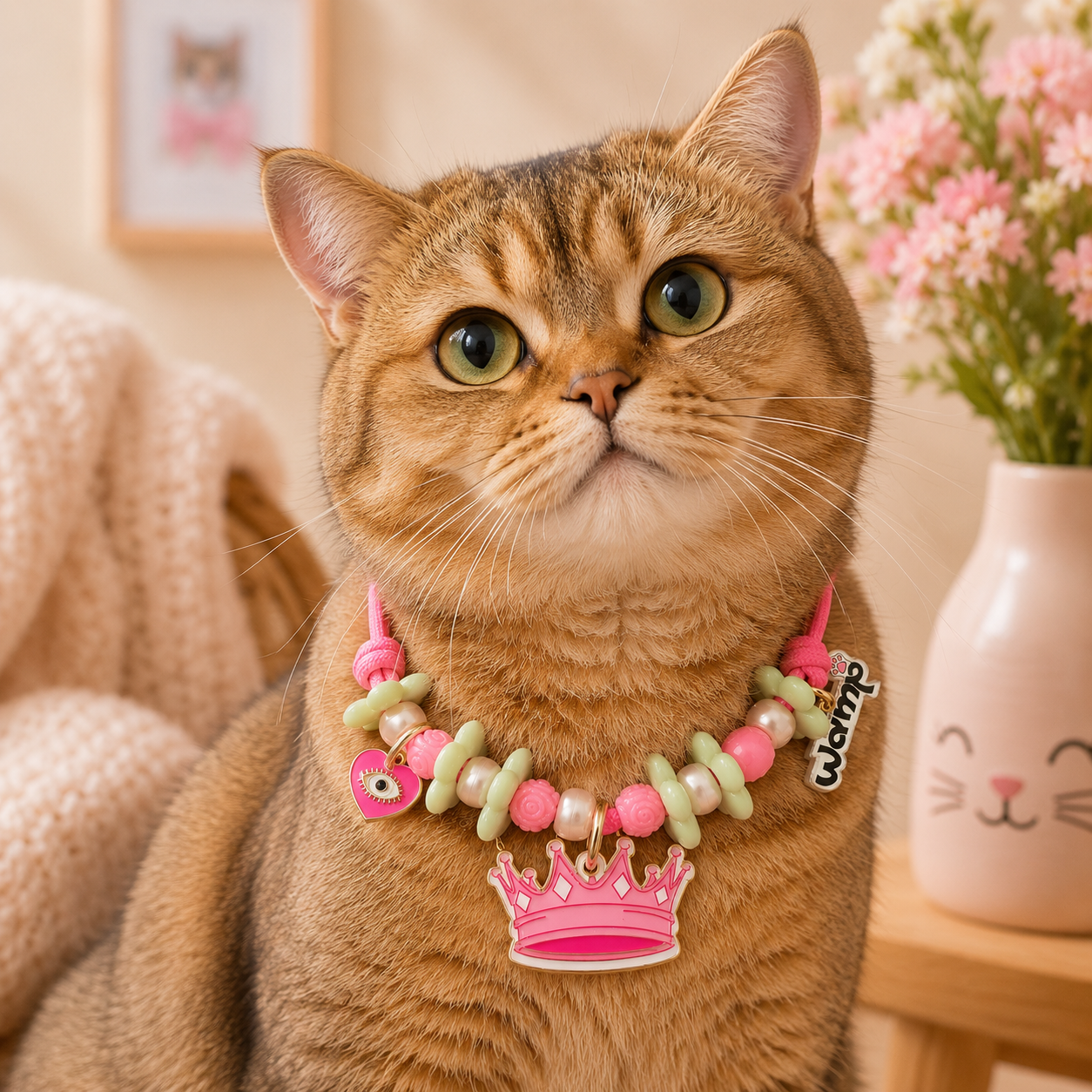 Princess Paws Cat Necklace
